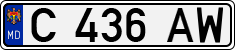 License plate of Moldova, Trailers (1992)