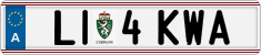 License plate of Austria, Regular plates