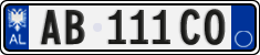 License plate of Albania, Cars (2011)