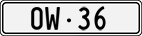 License plate of Switzerland, Cars