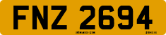 License plate of the United Kingdom, Northern Ireland (1966)
