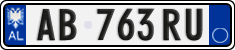 License plate of Albania, Cars (2011)