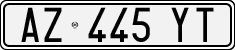 License plate of Italy, Cars (1994 year series)