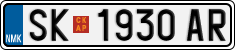 License plate of North Macedonia, Regular plates (2012)