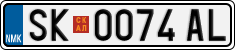 License plate of North Macedonia, Regular plates (2012)