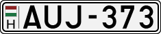 license plates of Hungary, Cars (1990)