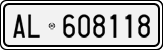 License plate of Italy, Cars (1927 year series)