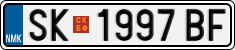 License plate of North Macedonia, Regular plates (2012)
