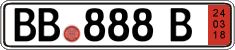 German license plate, Export transit plates