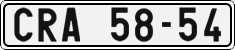 License plate of the Czech Republic, Cars (1960)