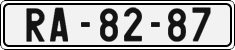 License plate of the Czech Republic, Cars (1960)