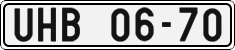 License plate of the Czech Republic, Cars (1960)