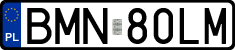 License plates of Poland, Regular car plates