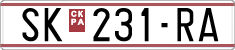 License plate of North Macedonia, Regular plates (1993)