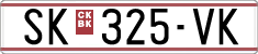 License plate of North Macedonia, Regular plates (1993)