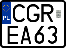 License plates of Poland, Special vehicles and motorcycles