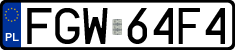 License plates of Poland, Regular car plates
