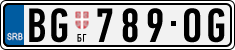 License plate of Serbia, Cars