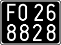 License plate of Italy, Cars (1927 year series)