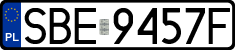 License plates of Poland, Regular car plates