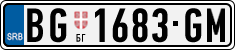 License plate of Serbia, Cars
