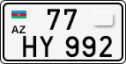 License plate of Azerbaijan, Cars