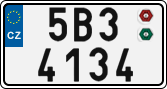 License plate of the Czech Republic, Cars (2001)