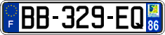 French license plate, SIV (ordinary)