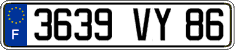 French license plate, FNI