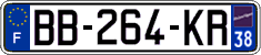 French license plate, SIV (ordinary)