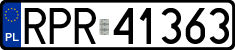 License plates of Poland, Regular car plates
