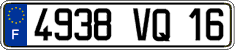 French license plate, FNI