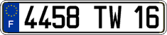 French license plate, FNI