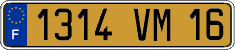 French license plate, FNI