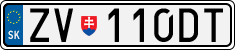License plate of Slovakia, Cars