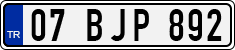 License plate of Turkey, Regular plates