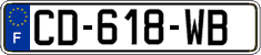 French license plate, SIV (ordinary)