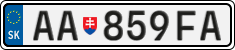 License plate of Slovakia, Cars