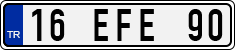 License plate of Turkey, Regular plates