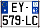 French license plate, SIV (ordinary)