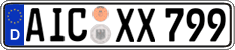 German license plate, Regular plates