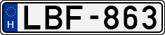license plates of Hungary, Cars (1990)