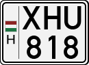 license plates of Hungary, Cars (1990)
