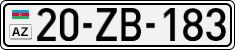 License plate of Azerbaijan, Cars