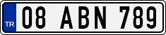 License plate of Turkey, Regular plates