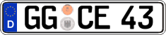 German license plate, Regular plates