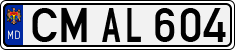 License plate of Moldova, Cars (1992)