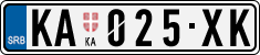 License plate of Serbia, Cars