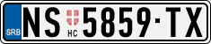 License plate of Serbia, Cars