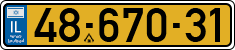 License plate of Israel, Regular plates